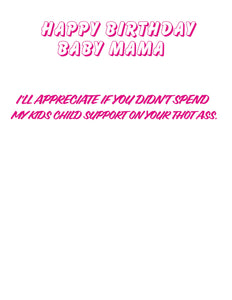 Happy Birthday Card (Baby Mama)