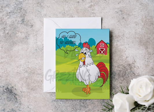 Chicken and a Licken Day Card (March 15)