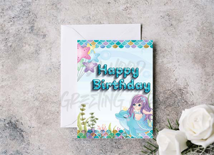Kids Birthday Card (Mermaid)
