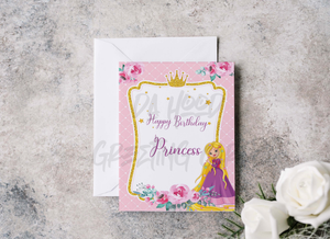Kids Birthday Card (Princess)