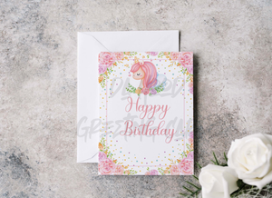 Kids Birthday Card (Unicorn)