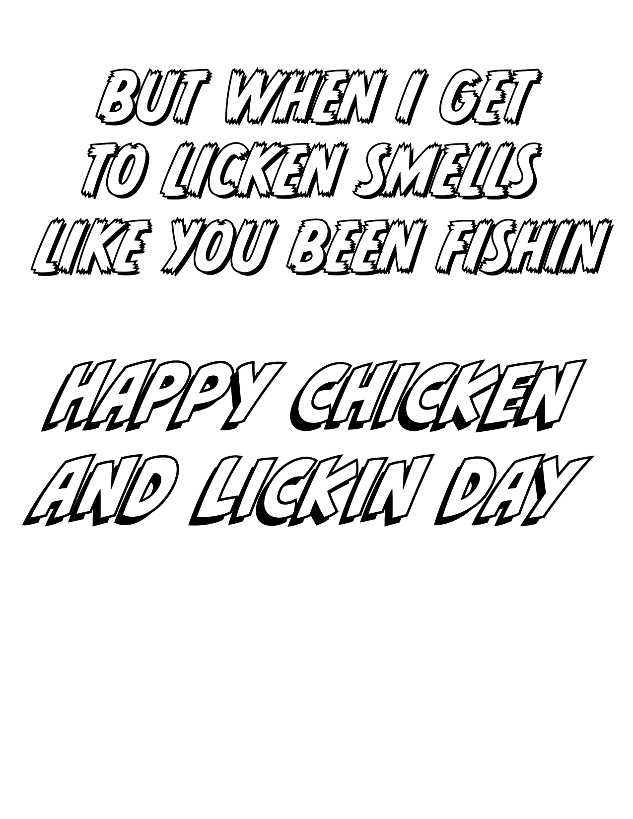 Chicken and a Licken Day Card (March 15)